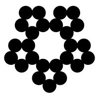 circles pentagon snowflake