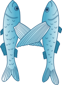 Fish forming letter M