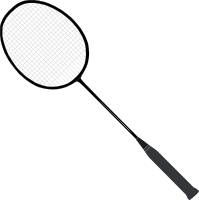 Badminton racket (with strings)