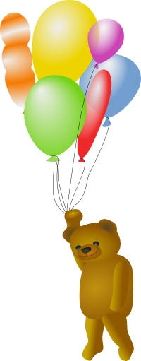 Teddy Bear with Balloons