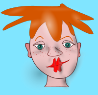 Shaded Cartoon Face