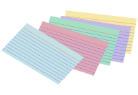 Stack of colored index cards