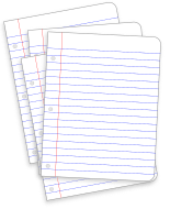 messy lined papers