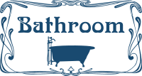 Bathroom door sign