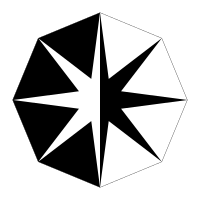 inward triangle octogram divided