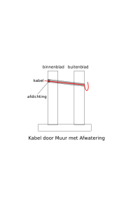 Kabel door Muur