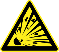 Explosive Material Warning Sign