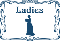 Ladies' toilet door sign