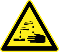 Corrosive Material Warning Sign