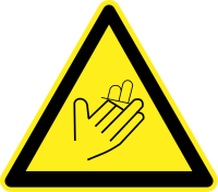 Hand/Finger Loss Warning Sign