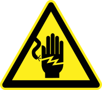 High Voltage Hazard Warning Sign