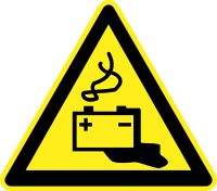 Battery Warning Sign
