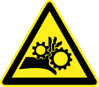 Pinch Point Warning Sign