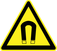 Strong Magnetic Field Warning Sign
