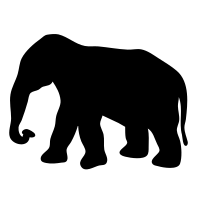 Elephant contour
