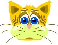 Sad tiger cat