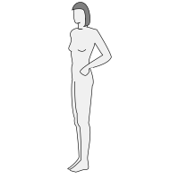 Female body silhouette - side