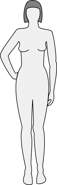 Female body silhouette - front