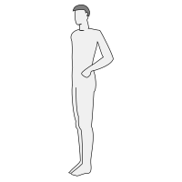 Male body silhouette - side