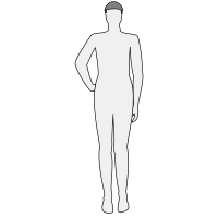 Male body silhouette - front