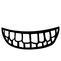 Mouth with teeth