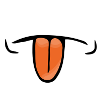 Mouth with tongue