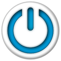 Blue Power Sign Button