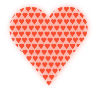 Heart in Heart (light red)