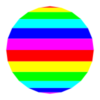 vertical striped 24gon 6 color
