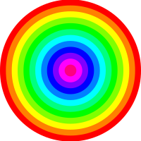 12 color rainbow circles