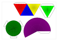 nets of cone enveloped tetrahedron