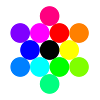 13 circles rainbow