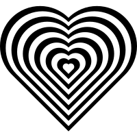 geometric zebra heart