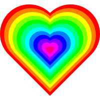 geometric 12 color heart