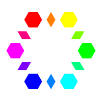 6 hexagons 6 diamonds
