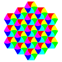 swirly hexagon tessellation