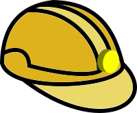 helmet mining mine