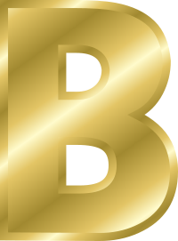 Effect Letters alphabet gold
