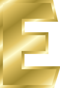 Effect Letters alphabet gold