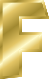 Effect Letters alphabet gold