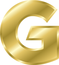 Effect Letters alphabet gold
