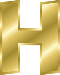 Effect Letters alphabet gold