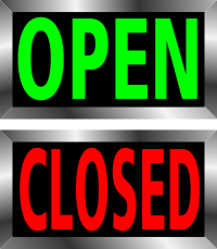 Open and Closed signs