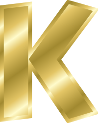 Effect Letters alphabet gold