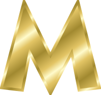 Effect Letters alphabet gold