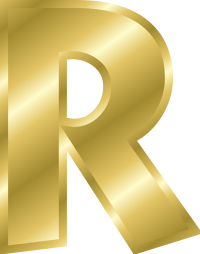 Effect Letters alphabet gold