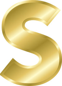 Effect Letters alphabet gold