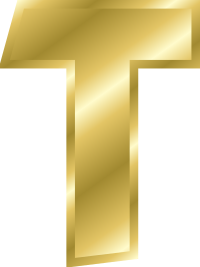 Effect Letters alphabet gold