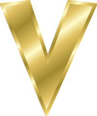 Effect Letters alphabet gold