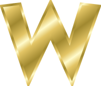 Effect Letters alphabet gold